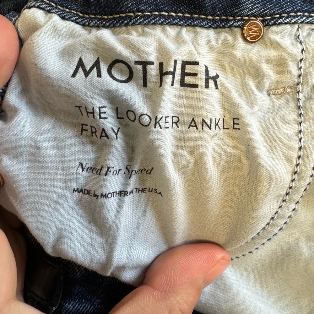 Mother Jeans The Looker Ankle Fray Womens 24 Designer Denim Mid Rise - Picture 11 of 12